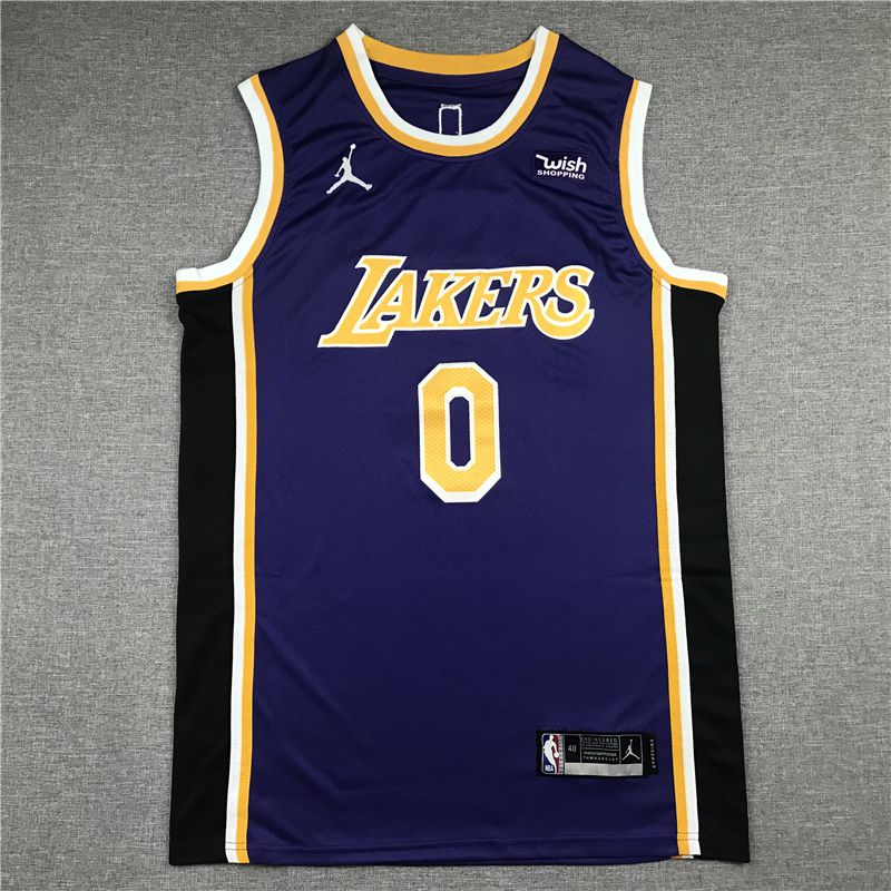 Men Los Angeles Lakers 0 Westbrook Purple Game 2021 NBA Jersey